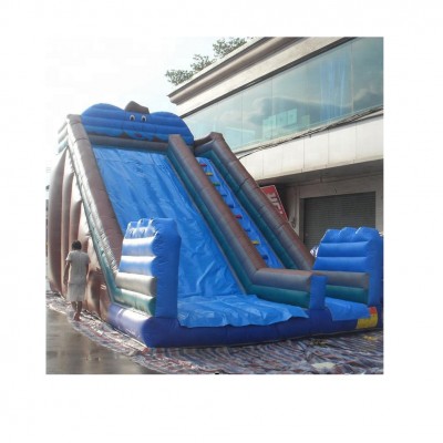 Outdoor commercial blue ocean them inflatable super big slide