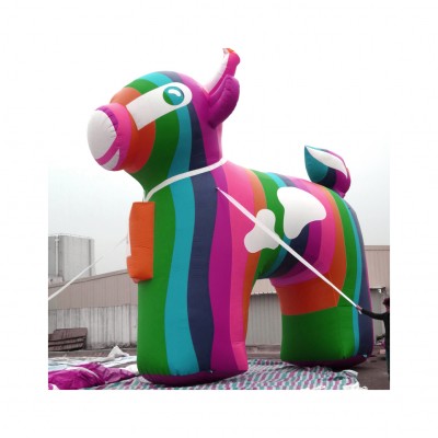 CAIXIN CUSTOM rainbow giant inflatable mascot cow balloon