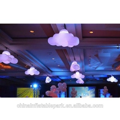 colorful lighting inflatable decoration cloud for stage and party