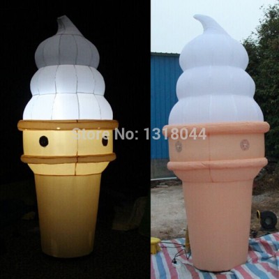 Giant inflatable ice cream with LED light for advertising