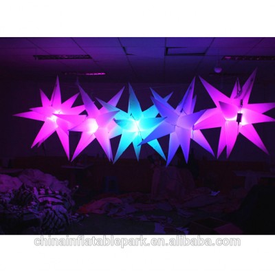 giant LED inflatable star model with changing light for stage show